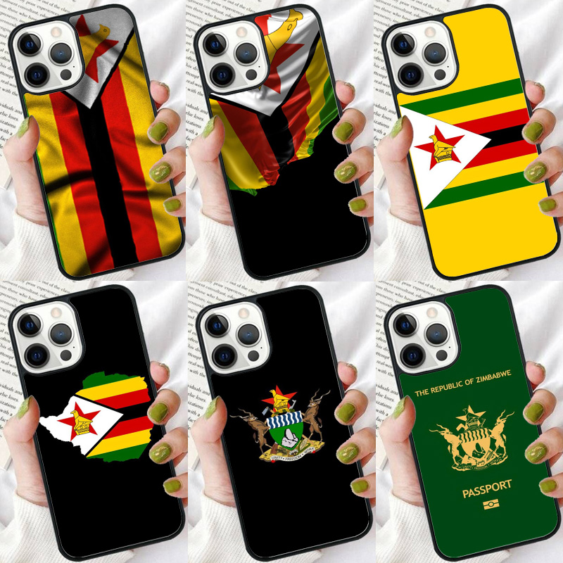 Phone Cases Zimbabwe - Zimbabwe Flag Passport Flag Map Phone
