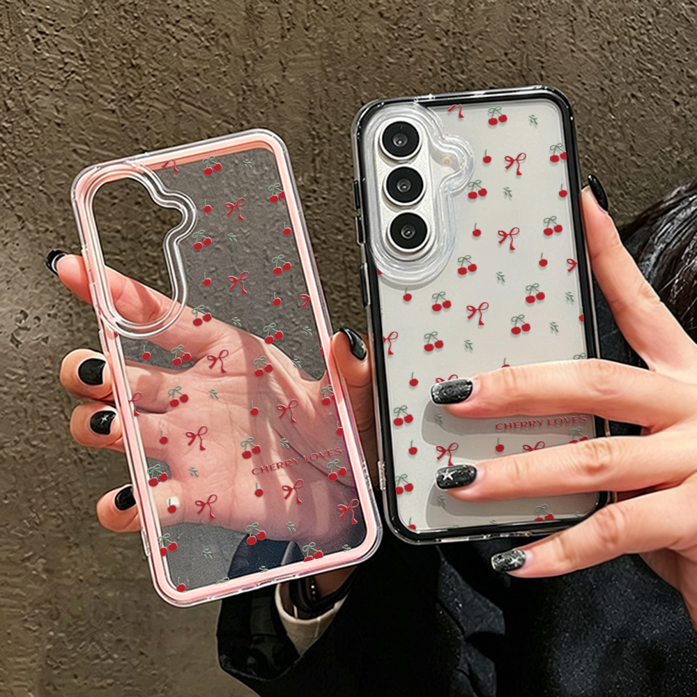 Phone Cases Quality - Red Cherry Bow Soft Phone Case