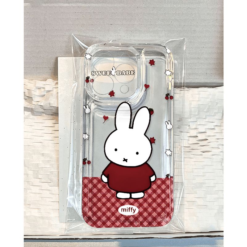 Phone Cases Rubber - Miffy Cute Simple Anti Drop Wear