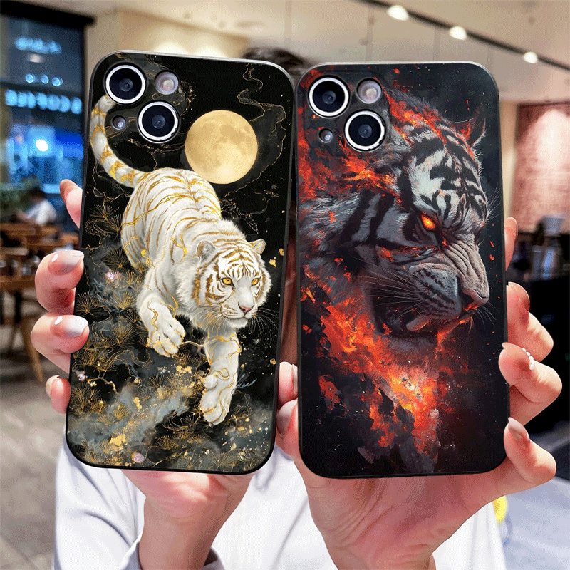 Phone Cases Honor - Luxurious Creative Golden Tiger Pattern Phone