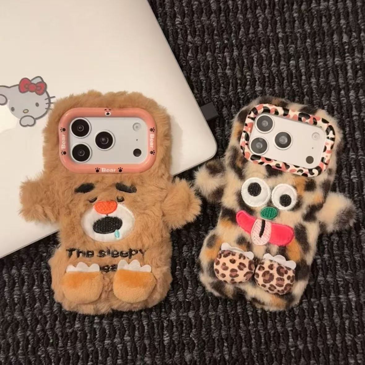 Phone Cases Iphone 15 Pro Max - Winter And Autumn Leopard-print Brown Sleeping