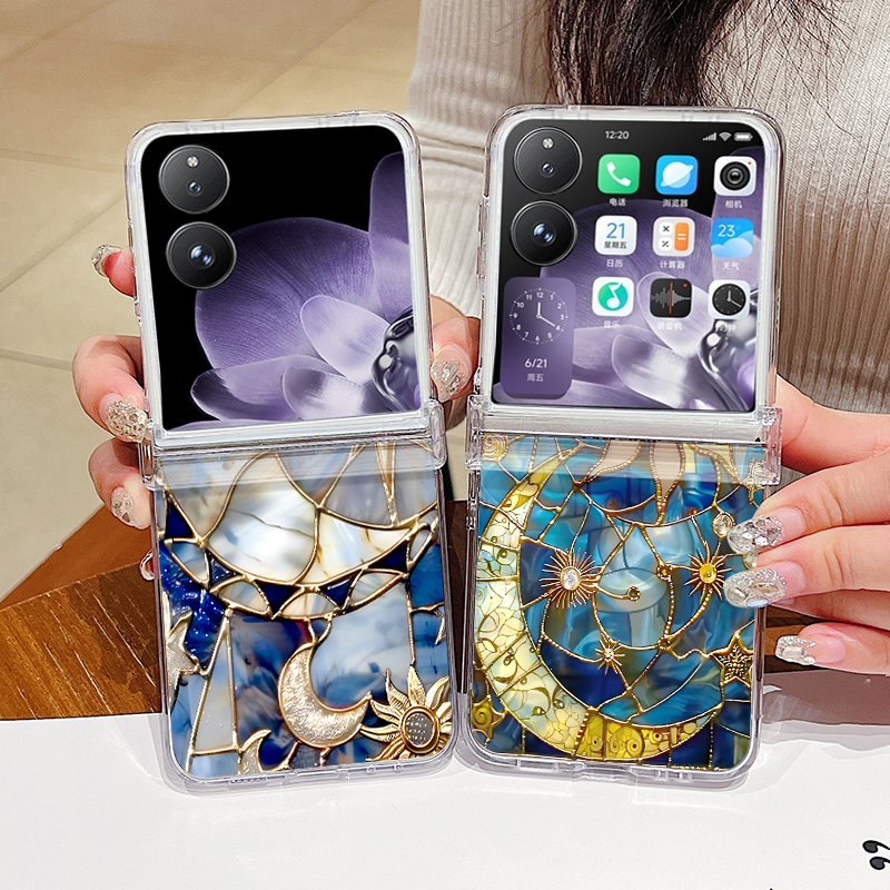Phone Cases Clear - Retro Moon Star Pattern Phone Case