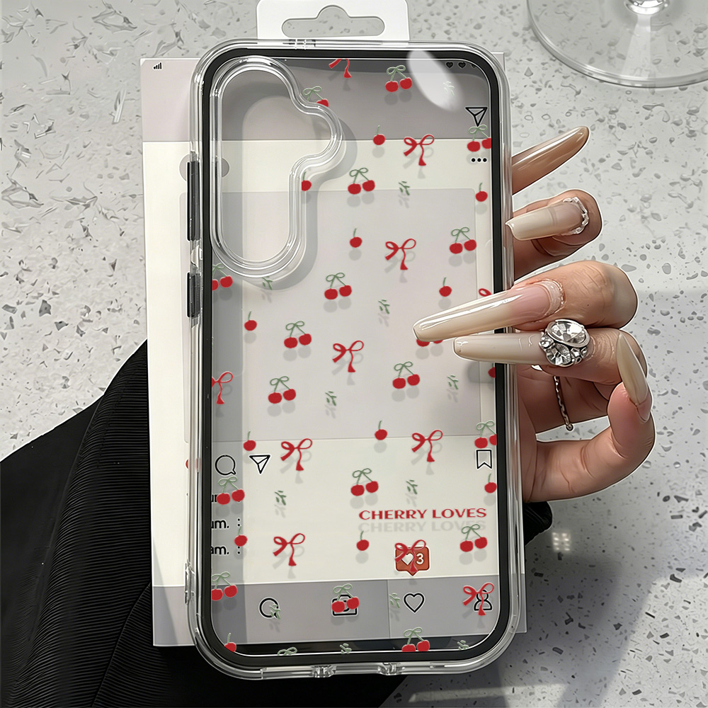 Red Cherry Bow Soft Phone Case - огляд і ціна Phone Cases Quality