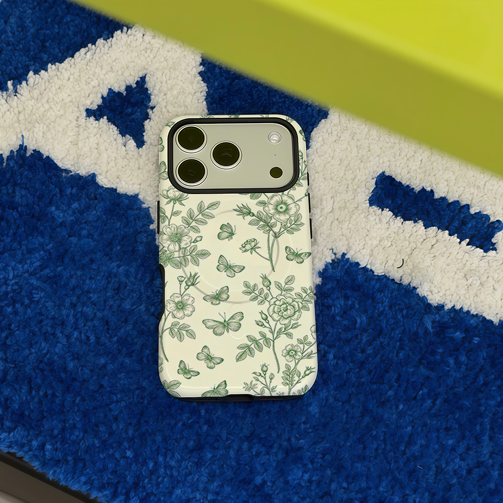 Green Floral Butterfly Sketch  - огляд і ціна Phone Cases Magnetic