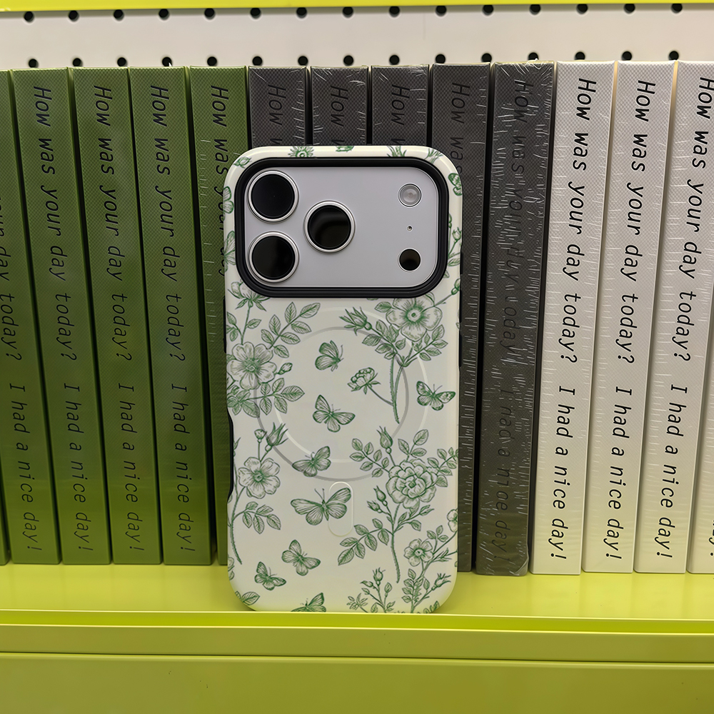 Green Floral Butterfly Sketch  - огляд і ціна Phone Cases Magnetic