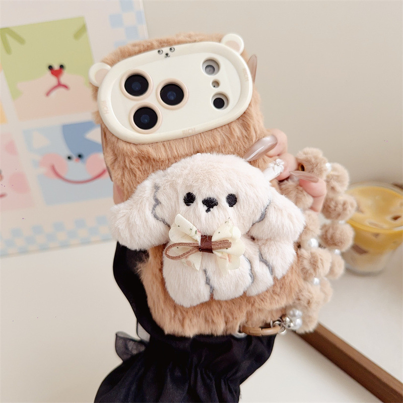 3D Cartoon Bowknot Puppy Warm  - огляд і ціна Phone Cases Bulk
