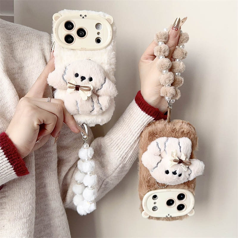 3D Cartoon Bowknot Puppy Warm  - огляд і ціна Phone Cases Bulk