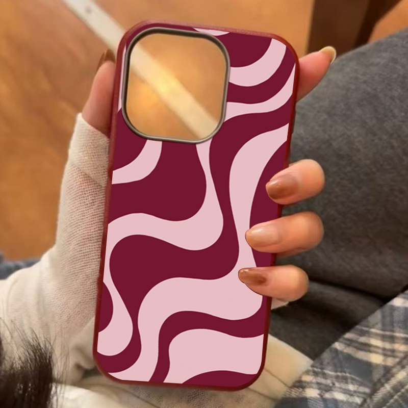 Retro Pink Abstract Wave Patte - огляд і ціна Phone Cases Pink