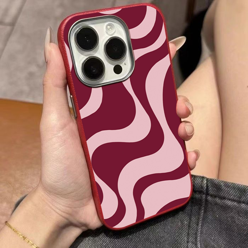 Retro Pink Abstract Wave Patte - огляд і ціна Phone Cases Pink