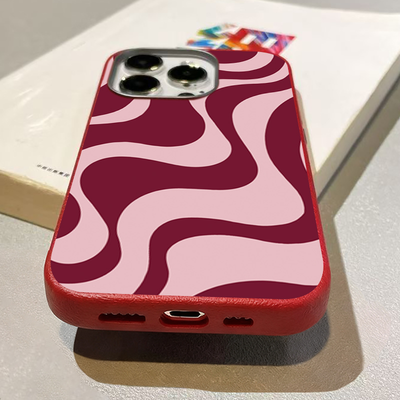 Retro Pink Abstract Wave Patte - огляд і ціна Phone Cases Pink