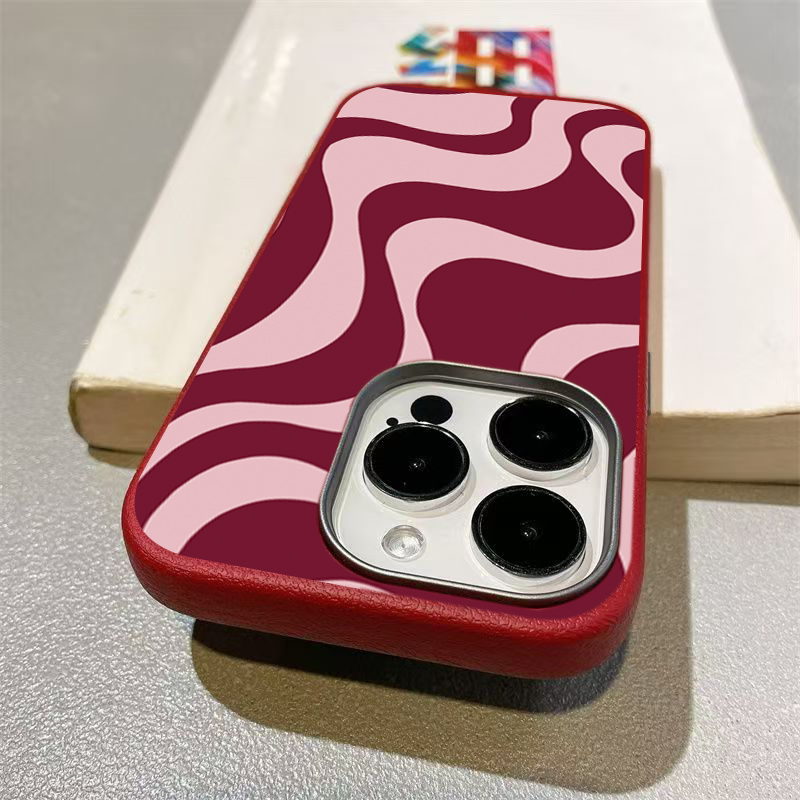 Retro Pink Abstract Wave Patte - огляд і ціна Phone Cases Pink