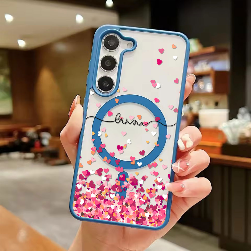 Pink Heart Print Phone Case Fo - огляд і ціна Phone Cases Magnetic