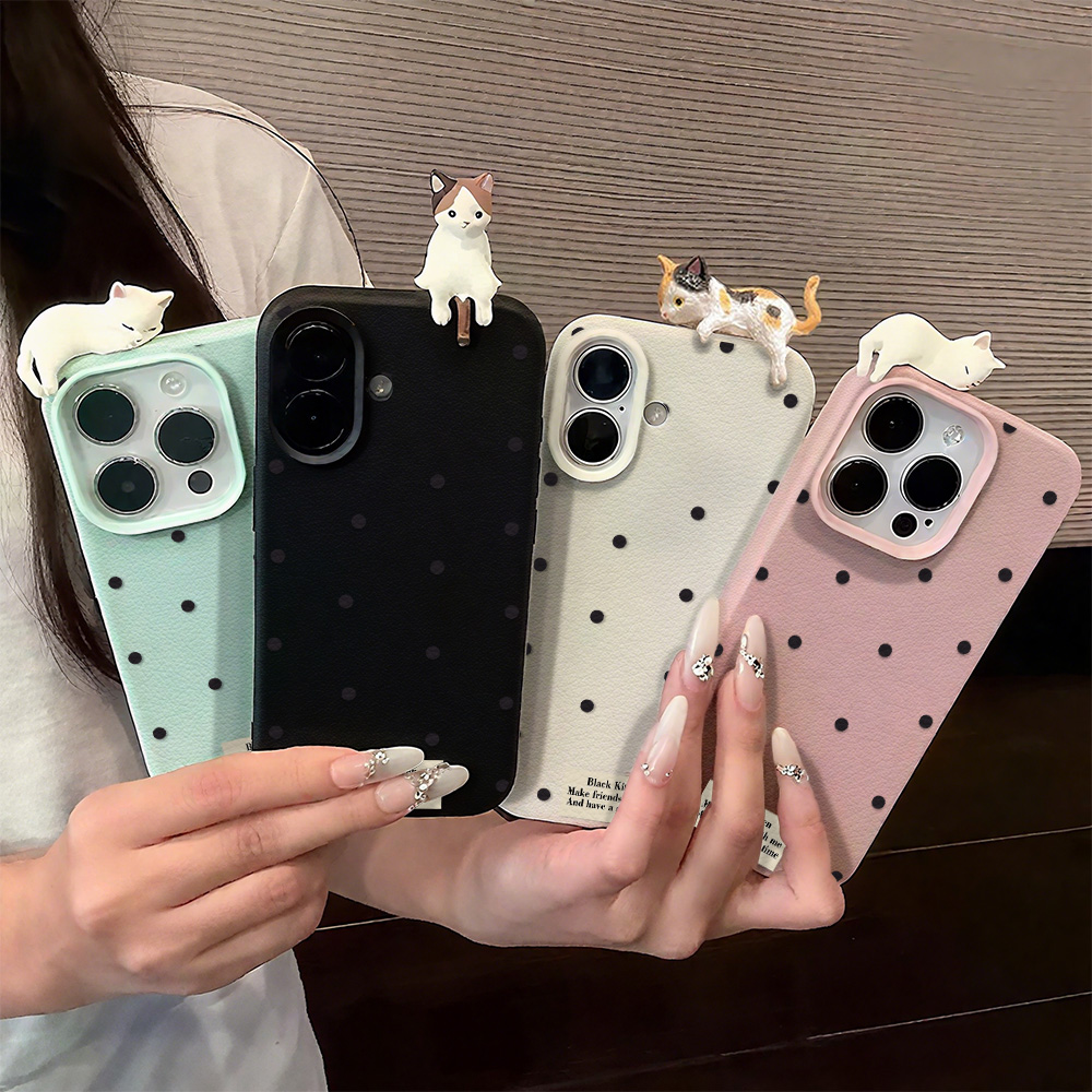 Cute 3D Cat Dot Case For iPhon - огляд і ціна Phone Cases Cute Iphone 13