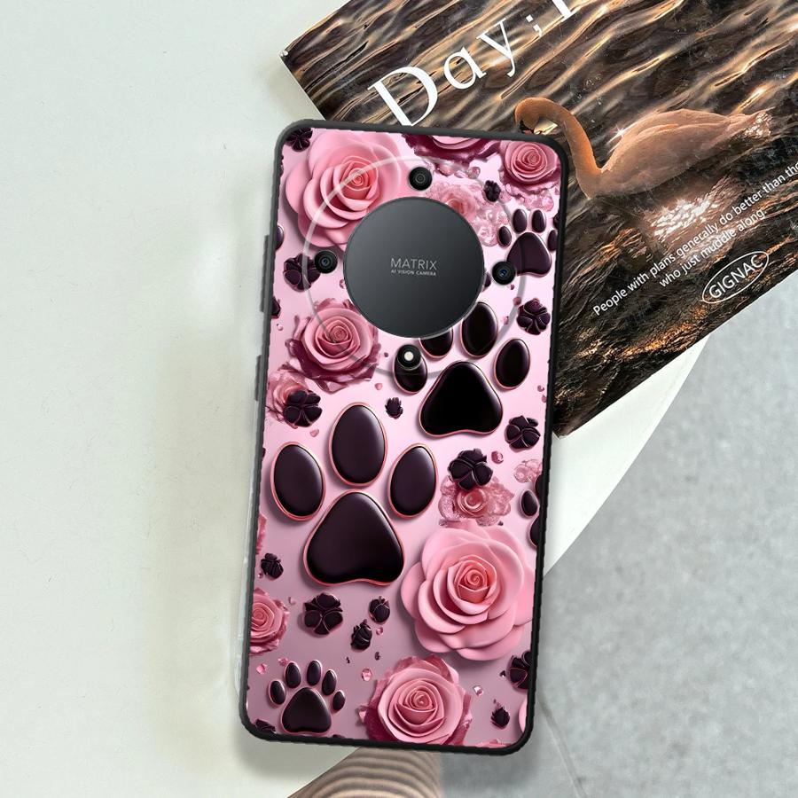 Pink Pet Paw Print Pattern Cas - огляд і ціна Phone Cases Honor