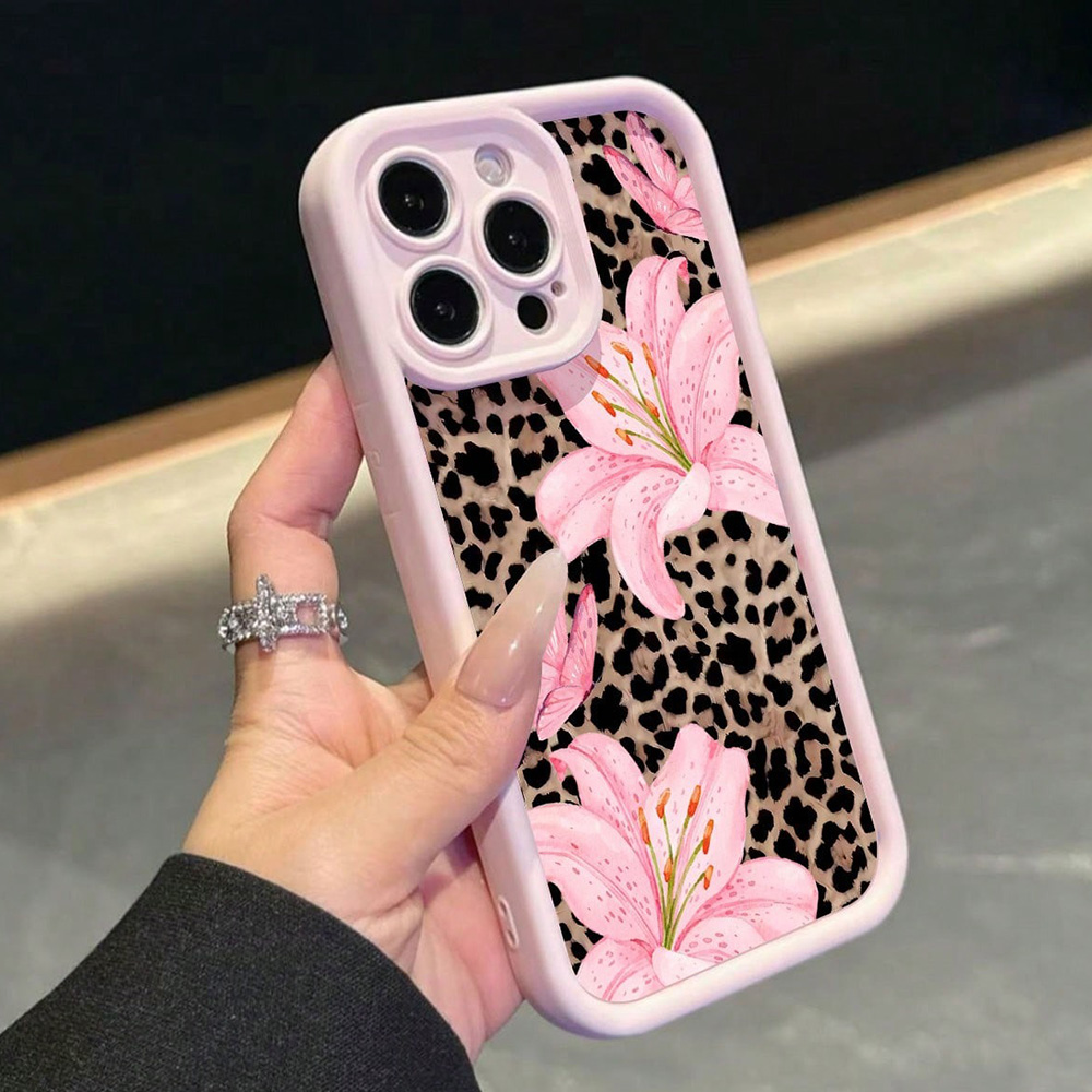 Pink Bow Lily Flower Leopard P - огляд і ціна Phone Cases Pink