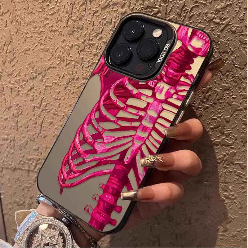 Luxury Pink Green Skull Phone  - огляд і ціна Phone Cases Pink