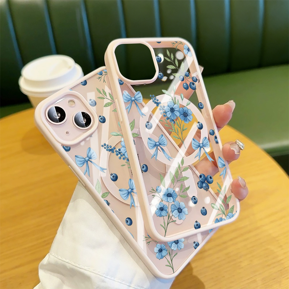 Blueberry Floral Clear Case  F - огляд і ціна Phone Cases Bulk