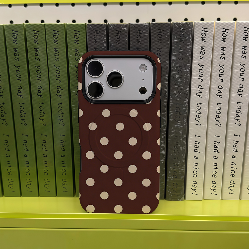 Brown Beige Polka Dot Phone Ca - огляд і ціна Phone Cases Magnetic
