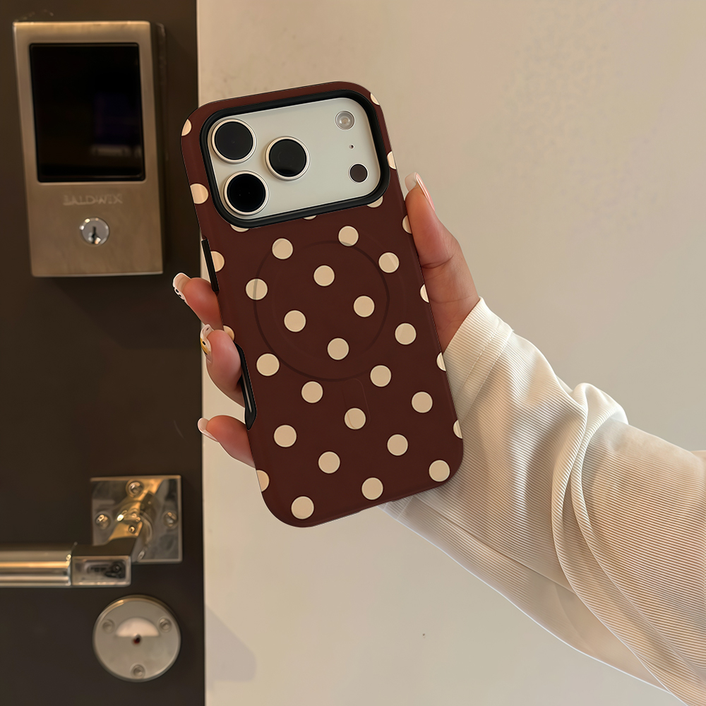 Brown Beige Polka Dot Phone Ca - огляд і ціна Phone Cases Magnetic