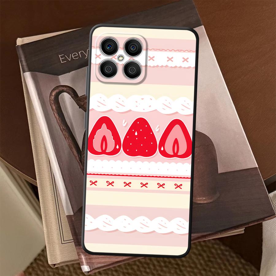 Cartoon Strawberry Cake Funda  - огляд і ціна Phone Cases Honor