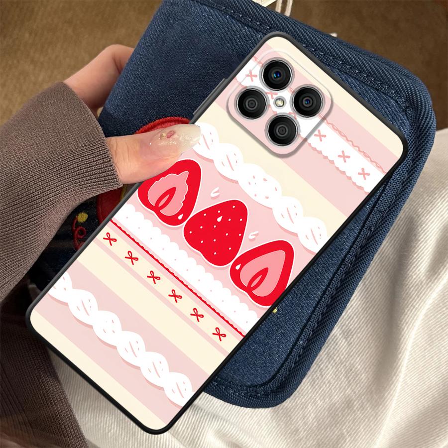 Cartoon Strawberry Cake Funda  - огляд і ціна Phone Cases Honor