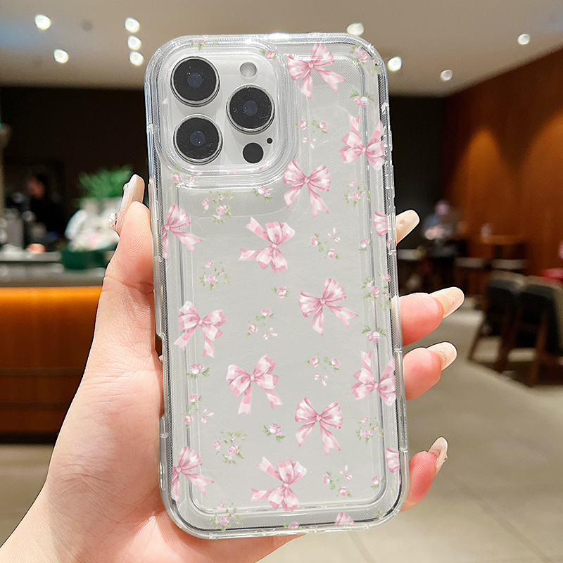 Pink Bow Transparent Airbag Ph - огляд і ціна Phone Cases Pink