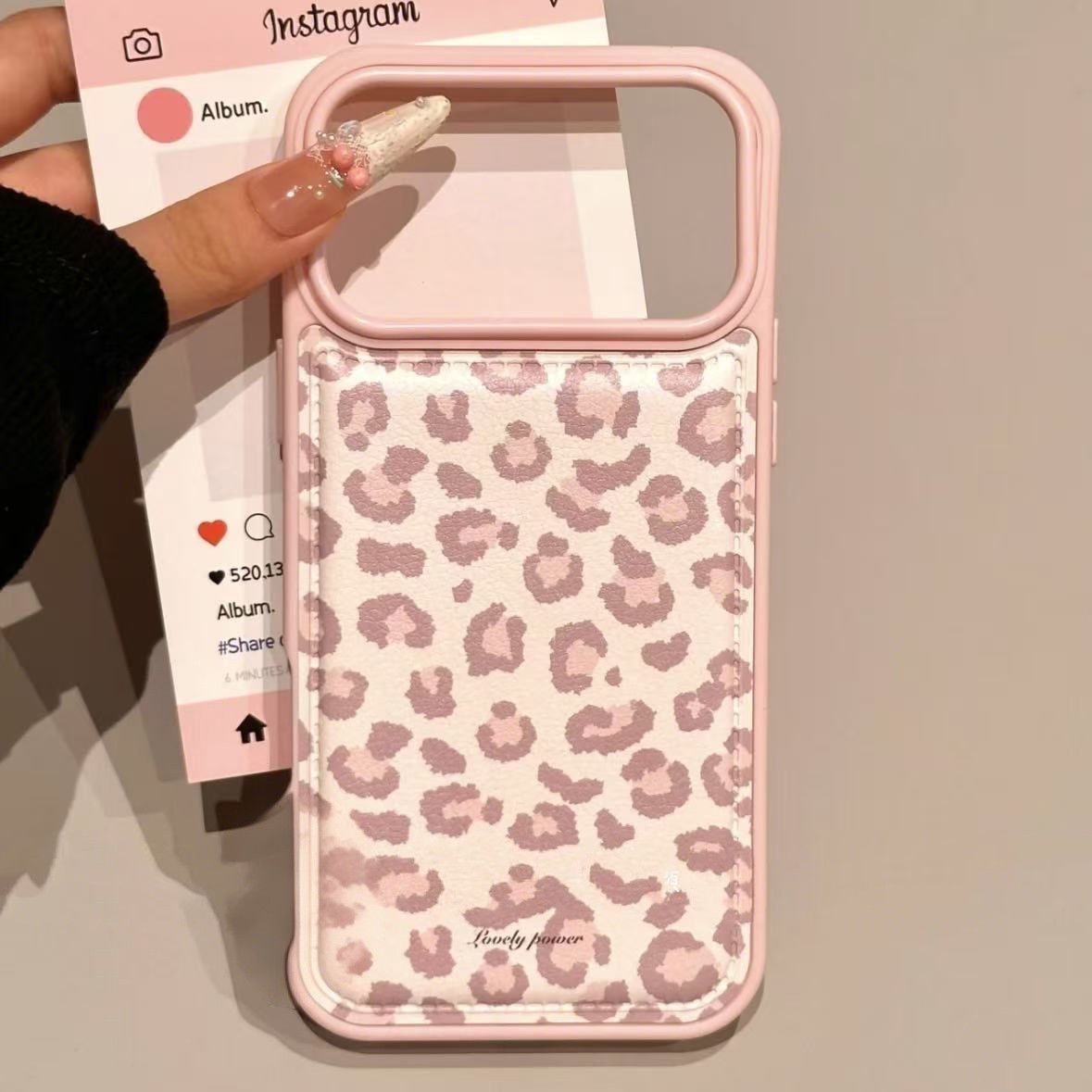 Simple Korean Pink Retro Leopa - огляд і ціна Phone Cases Pink