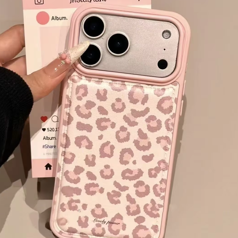 Simple Korean Pink Retro Leopa - огляд і ціна Phone Cases Pink