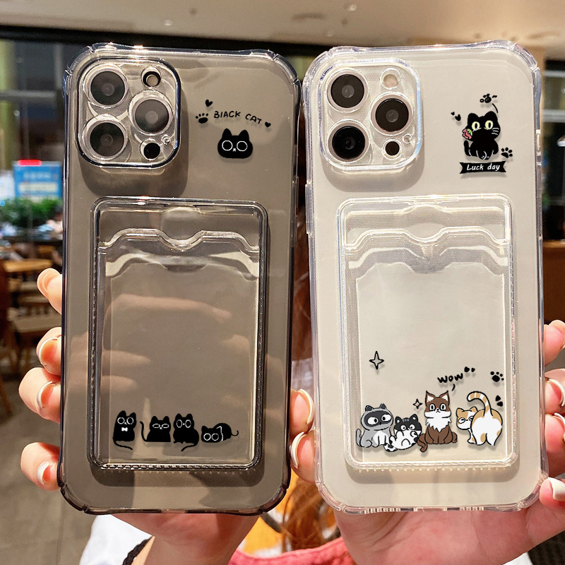 Cute Black Cat Phone Case For  - огляд і ціна Phone Cases Cute Iphone 13