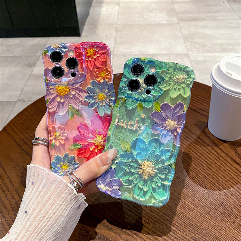 Retro Blue Light Oil Painting  - огляд і ціна Phone Cases Bulk