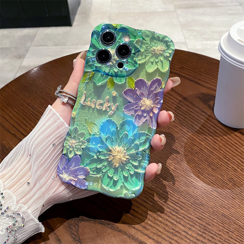 Retro Blue Light Oil Painting  - огляд і ціна Phone Cases Bulk