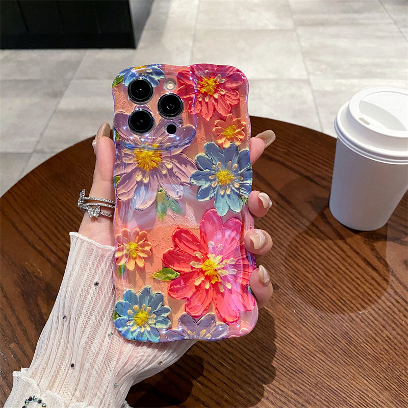 Retro Blue Light Oil Painting  - огляд і ціна Phone Cases Bulk