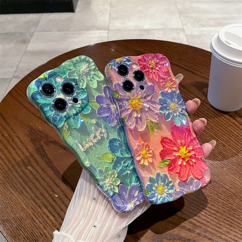 Retro Blue Light Oil Painting  - огляд і ціна Phone Cases Bulk