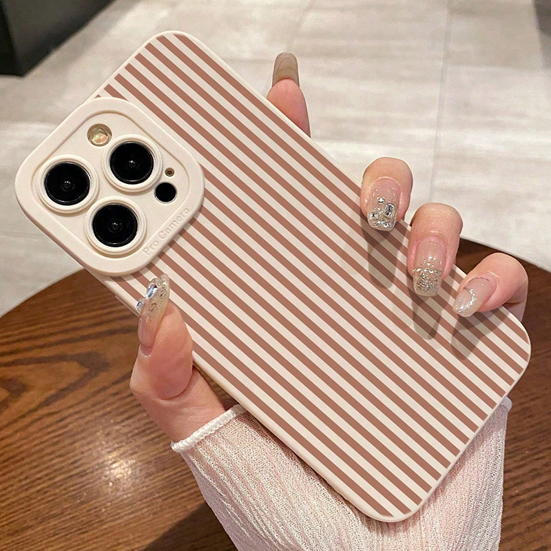 Pink Striped Painted Anti-Drop - огляд і ціна Phone Cases Bulk